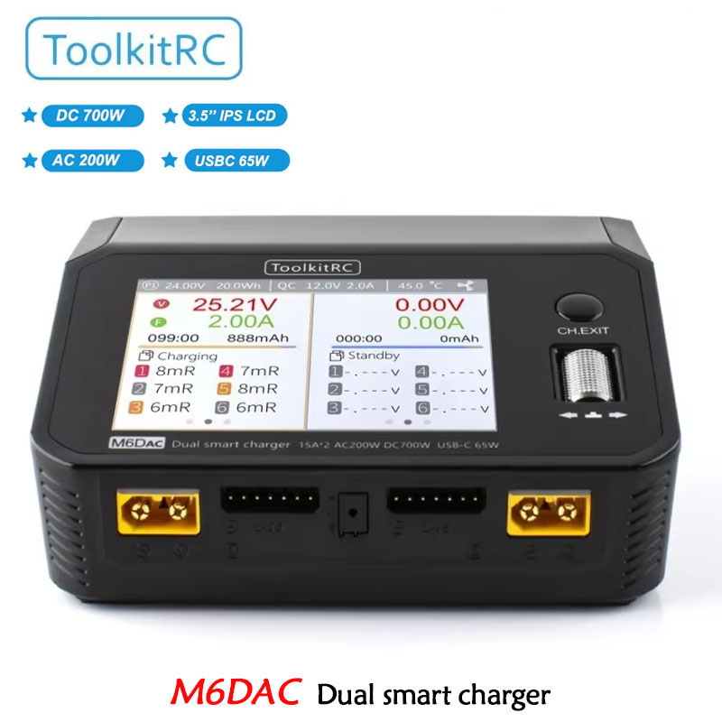 ToolkitRC M6DAC Dual Smart Cha – обзор и цена Toolkitrc M6Dac Smart Charger